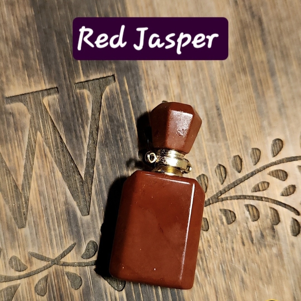 Red Jasper Perfume Bottle